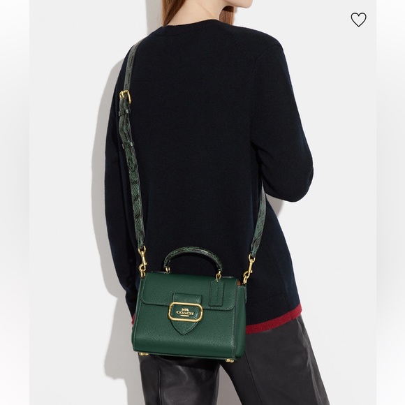 Coach Morgan Top Handle Satchel Color Green - Picture 4 of 12